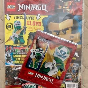 Panini Lego Magazine with Lloyd Ninjago Figure Issue No.18 IN SPANISH